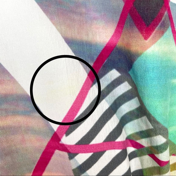 Maje Silk Bomber Jacket Multicolor Abstract Print Size 36 XS - Small - Picture 15 of 16